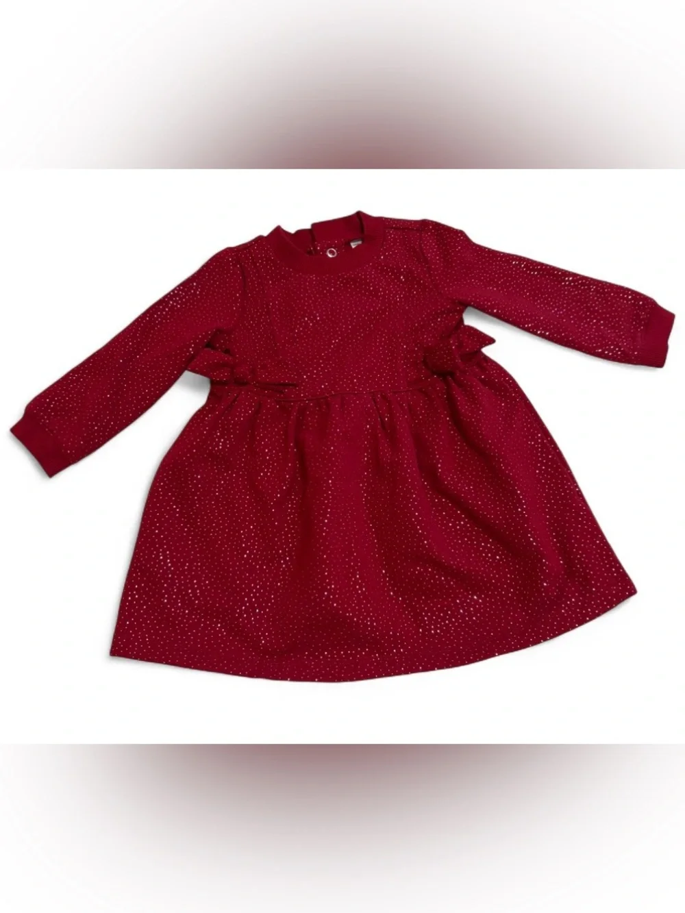 Carter's Red Sparkle Long Sleeve Christmas/ Holiday Party Dress